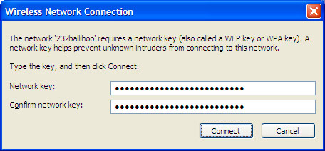 Windows XP's Join To Wireless Box