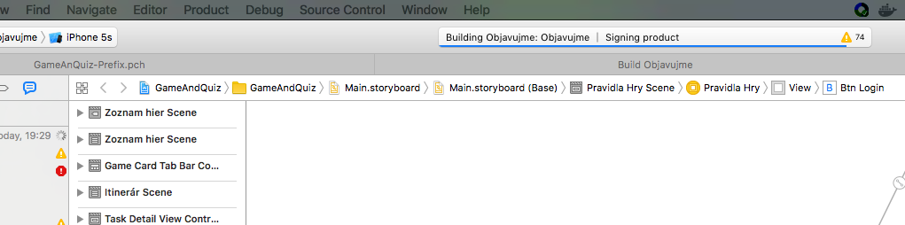 Xcode stuck