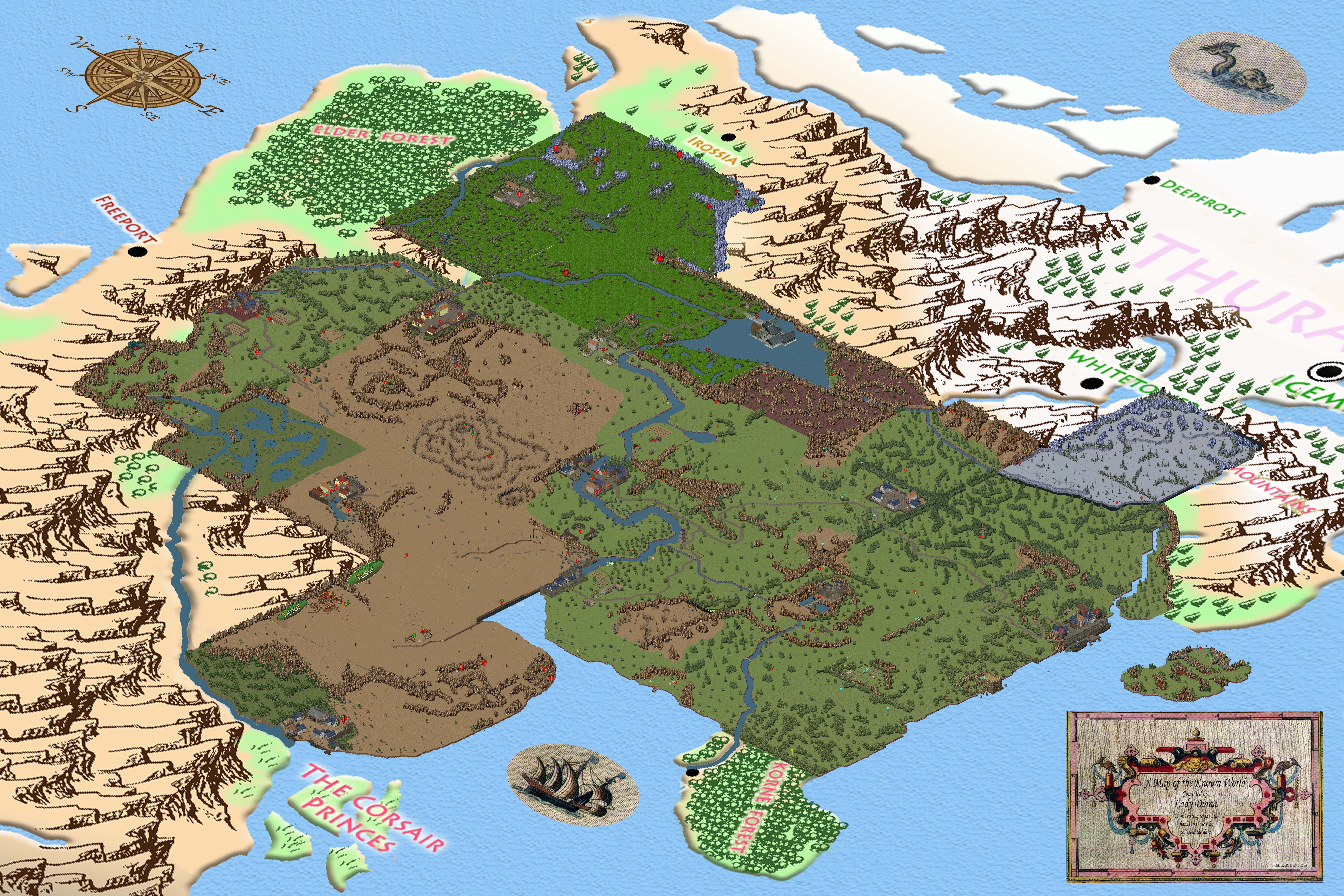 Exiled Kingdoms Detailed World Map