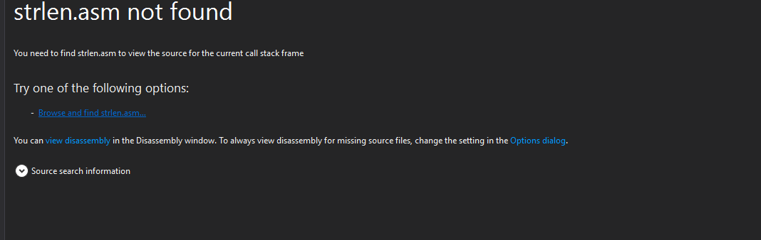 Strlen asm problem
