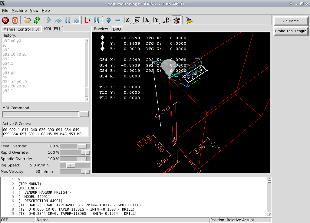 LinuxCNC AXIS