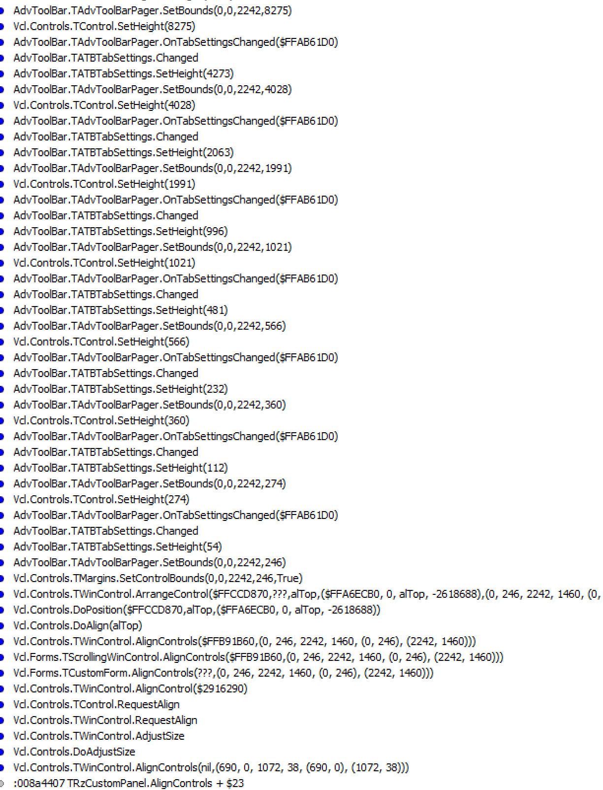 Tms recursion bug