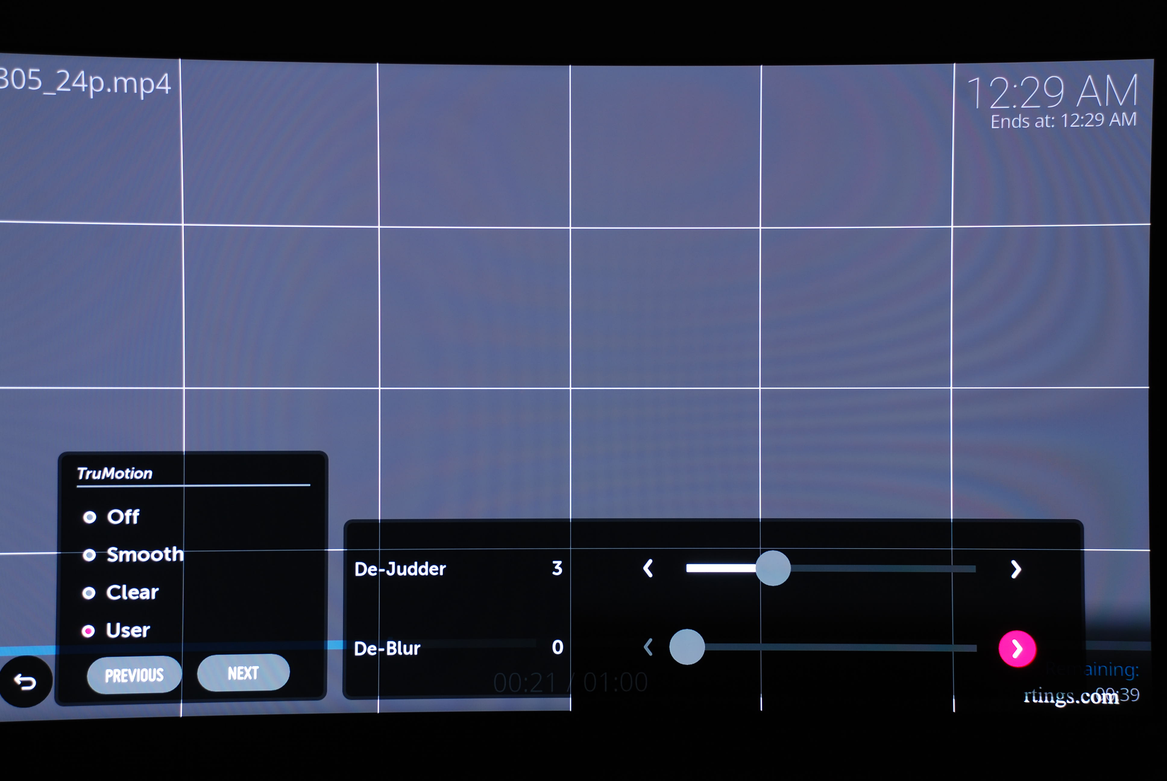 24fps at 24Hz TM on DJ3 DB0