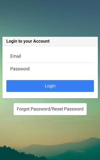 Login page