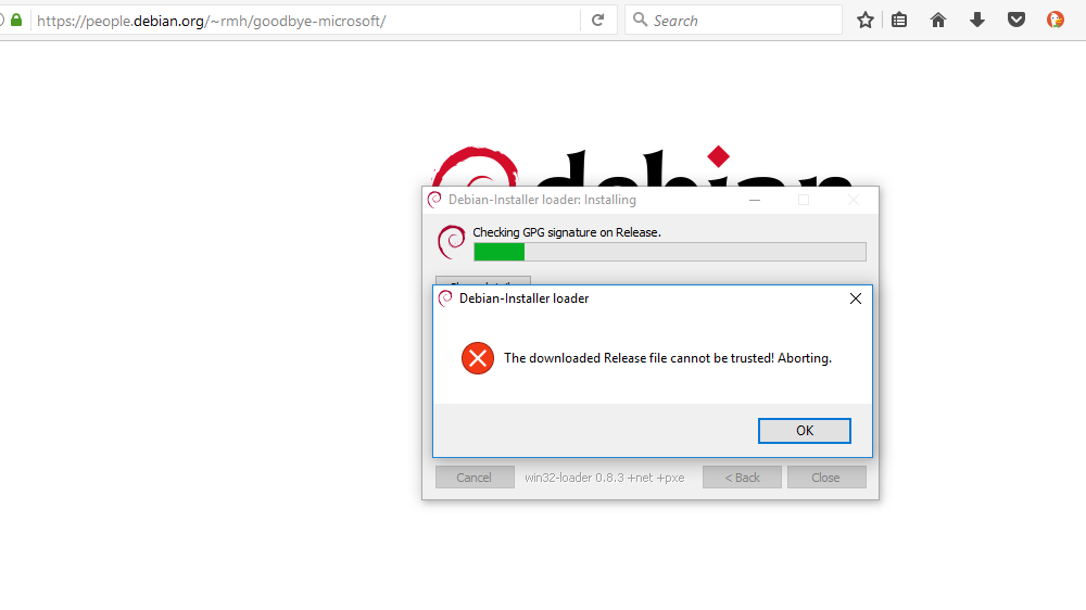 Debian Install Error