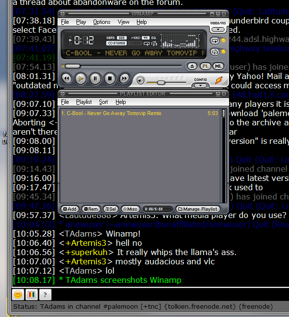 Winamp, It really kicks the llama's ass!