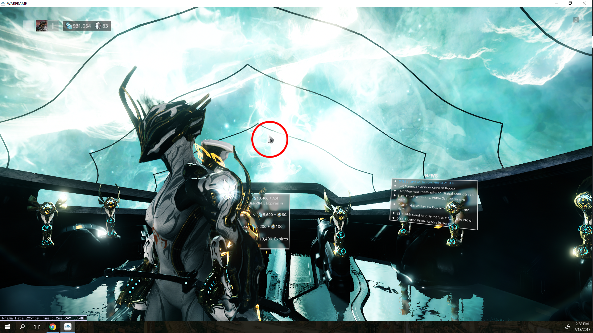 Warframe Cursor glitch Image