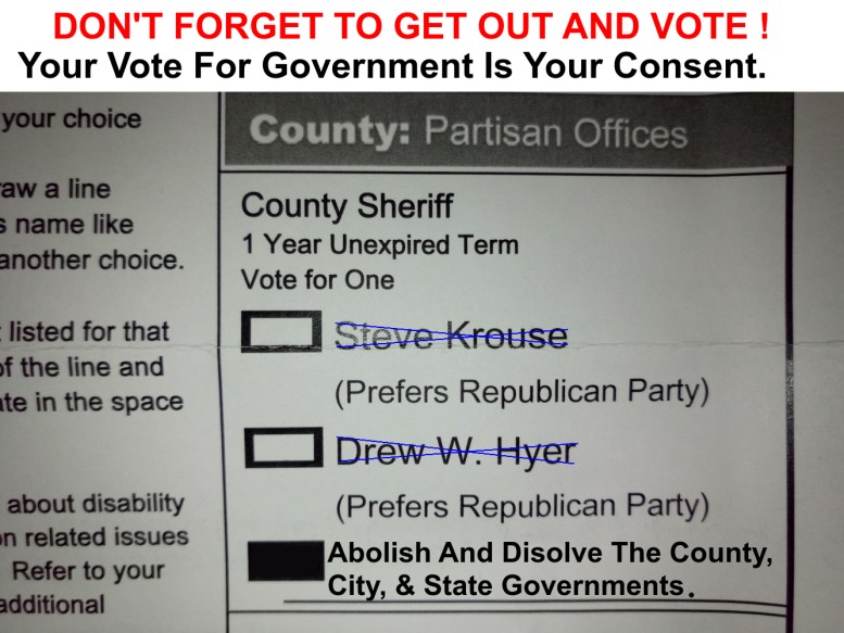 Get out and Vote Garfield County Washington