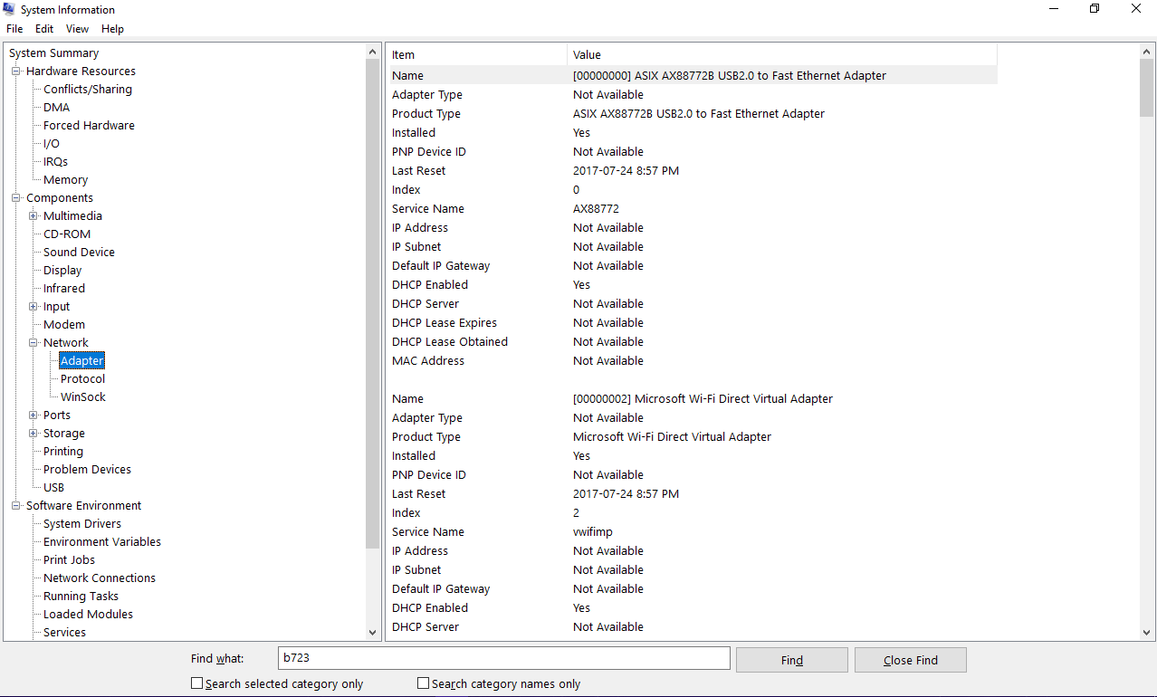 Sys information