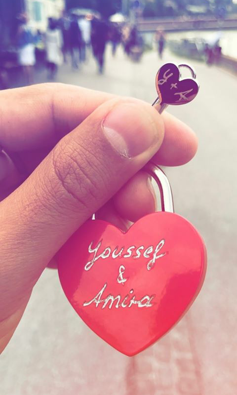 a red heart locket