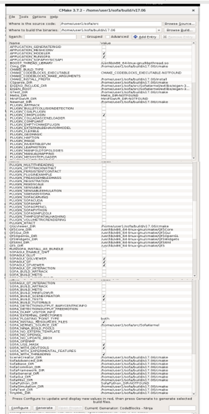 Selected build files