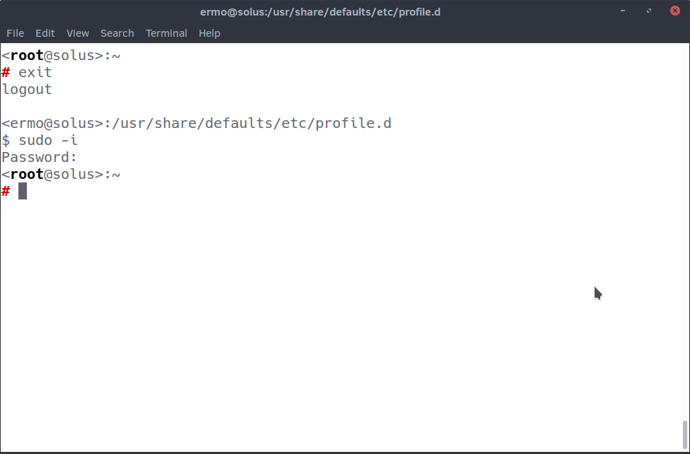 Solus bash prompt proposal