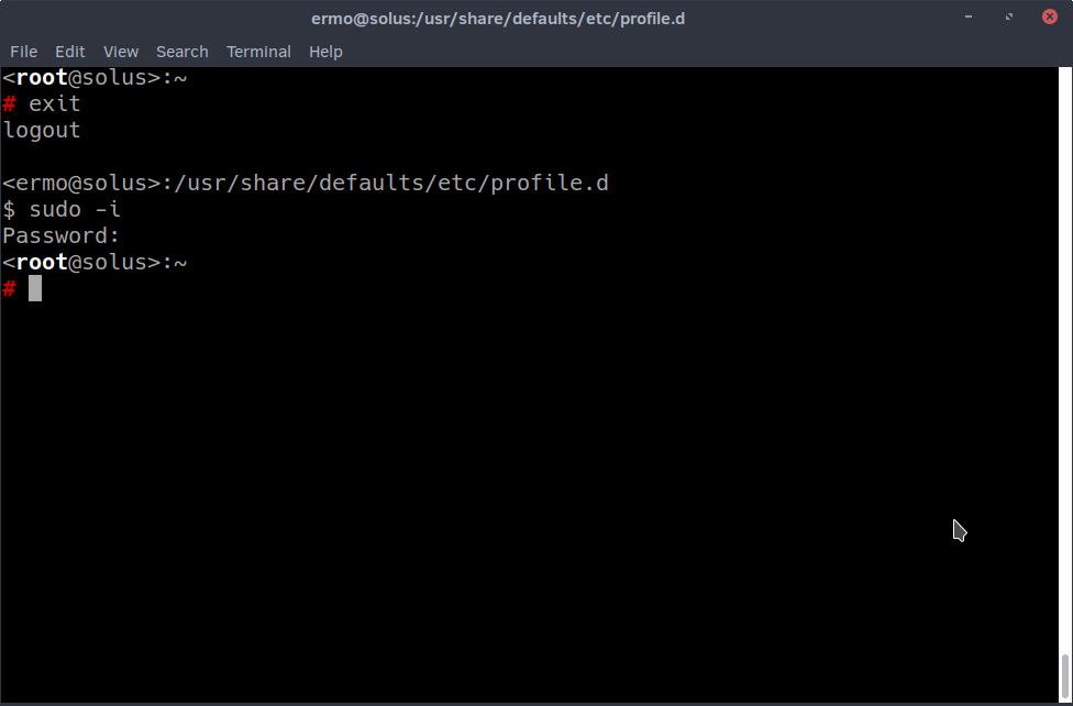 Solus bash prompt proposal (dark)