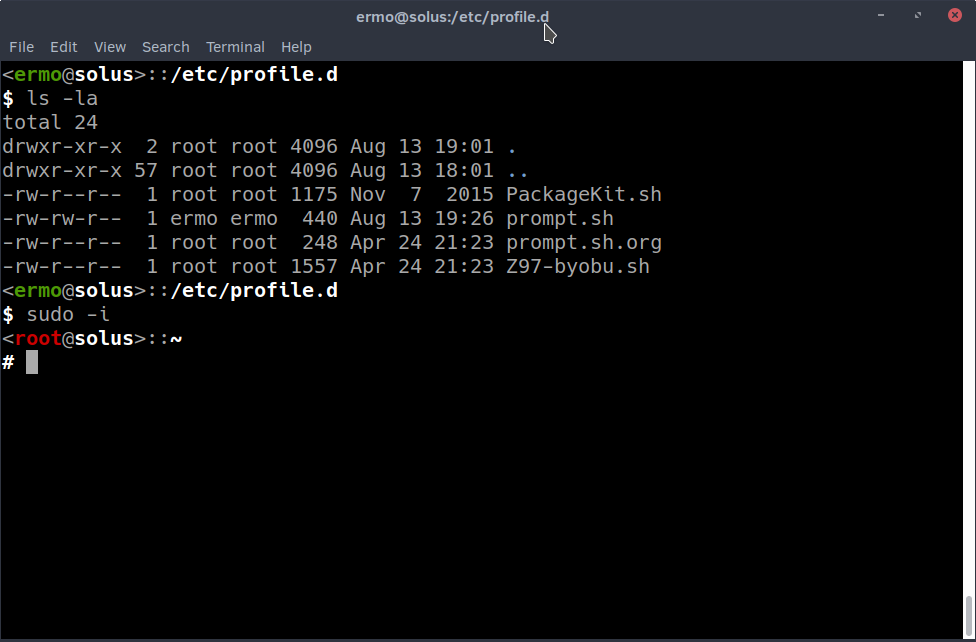 Solus bash prompt proposal2 (dark)