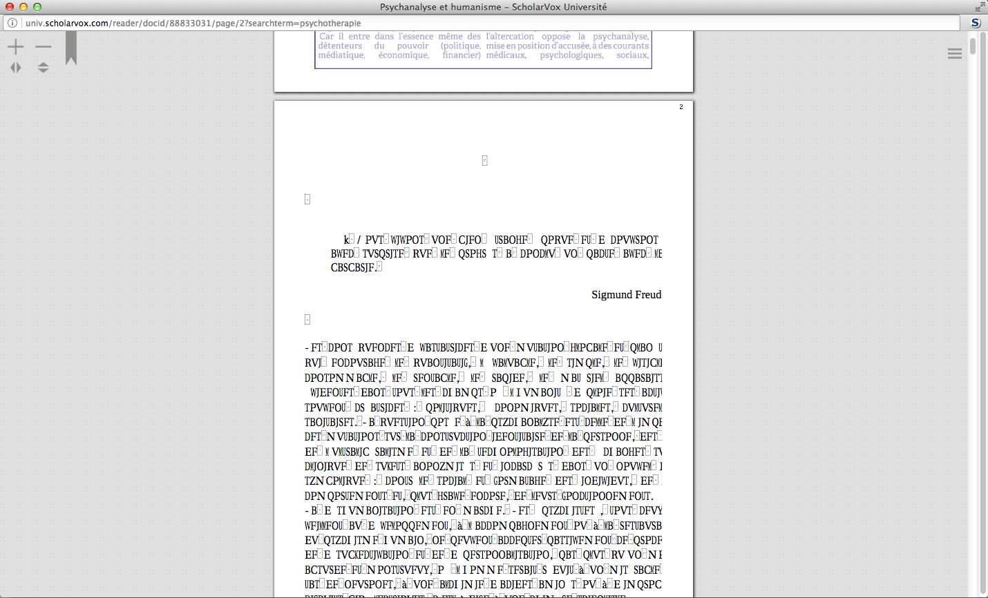 psychanalyse et humanisme