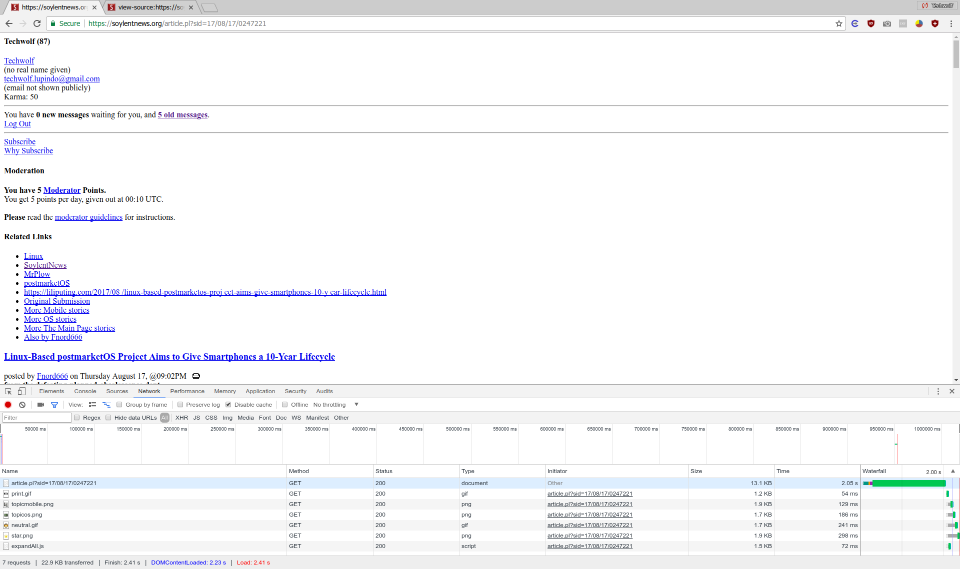 broken webpage