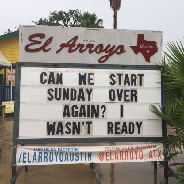 Start Sunday over