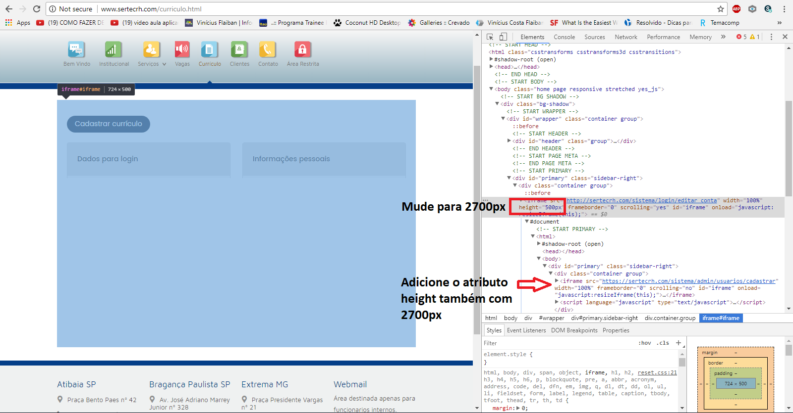 Melhorar Curriculo Sertec