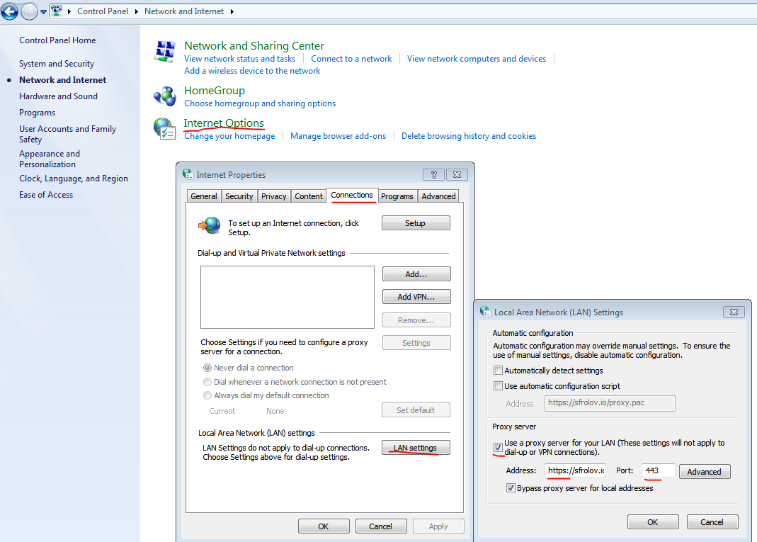 win7 proxy