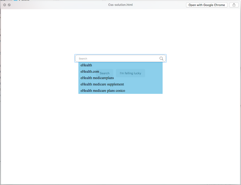 Output with dropdown expanded