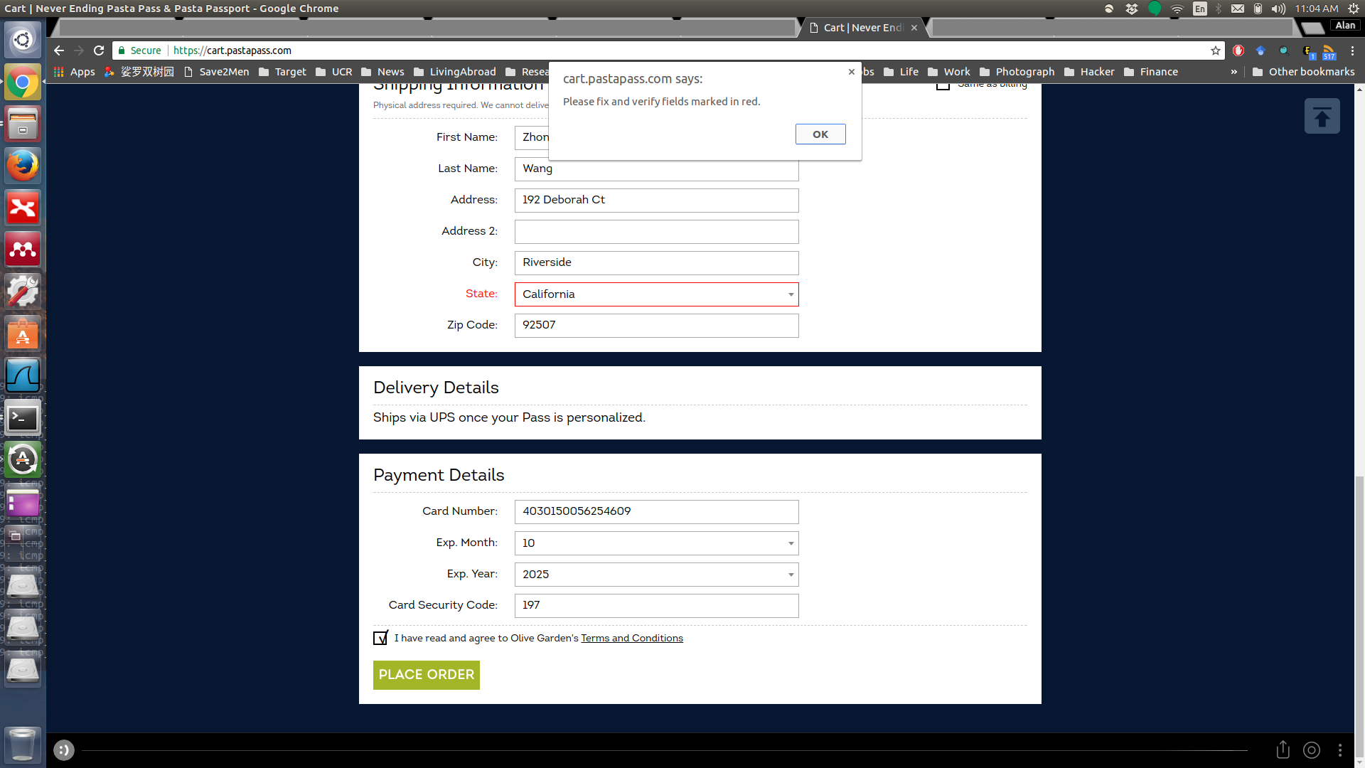 Issue with payment