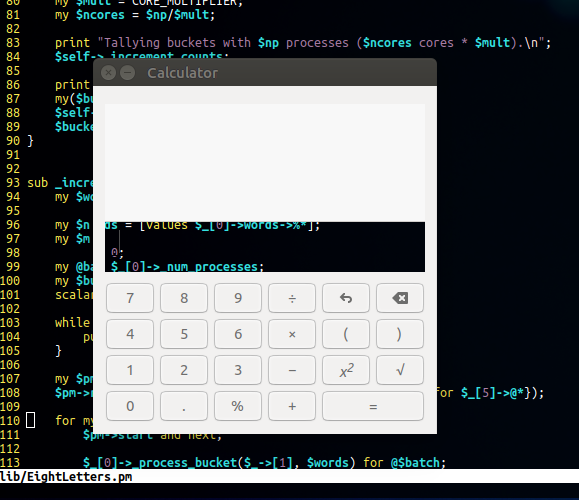 Calculater window artifacts