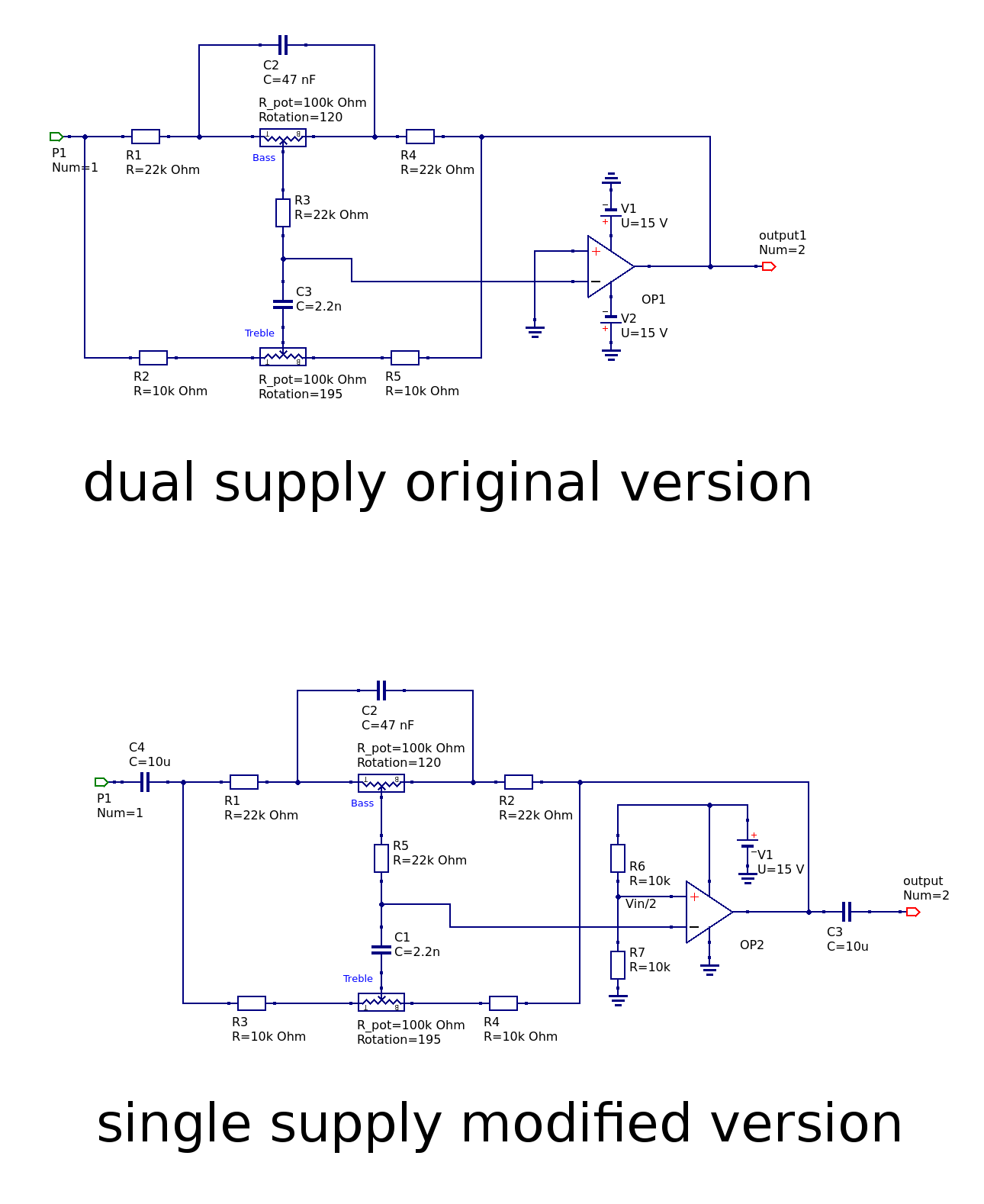 modified Baxandall circuit