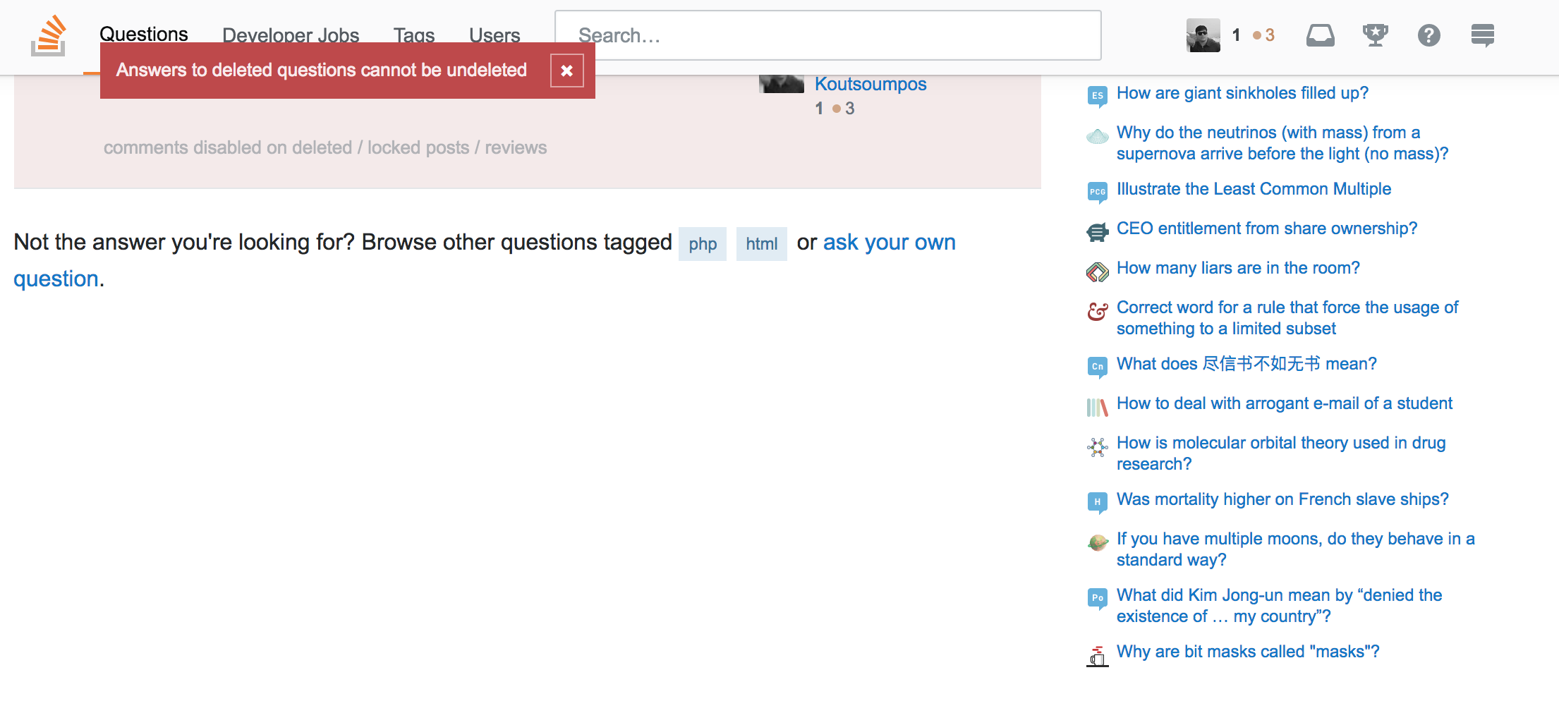 Stack overflow bug