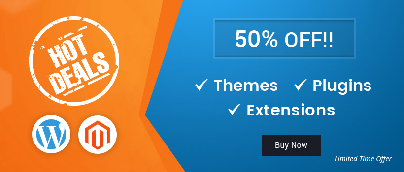50% off on all WordPress and Magento Products