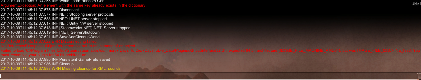 7dtd Dictionarty error