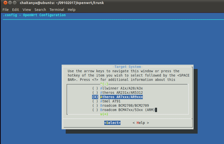 menuconfig