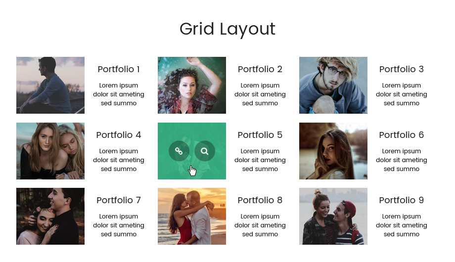 Portfolio Designer Grid Layout