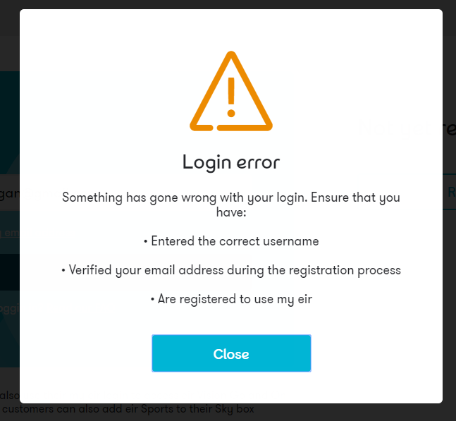 Eir Error