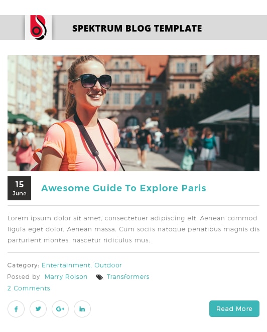Spektrum Blog Template