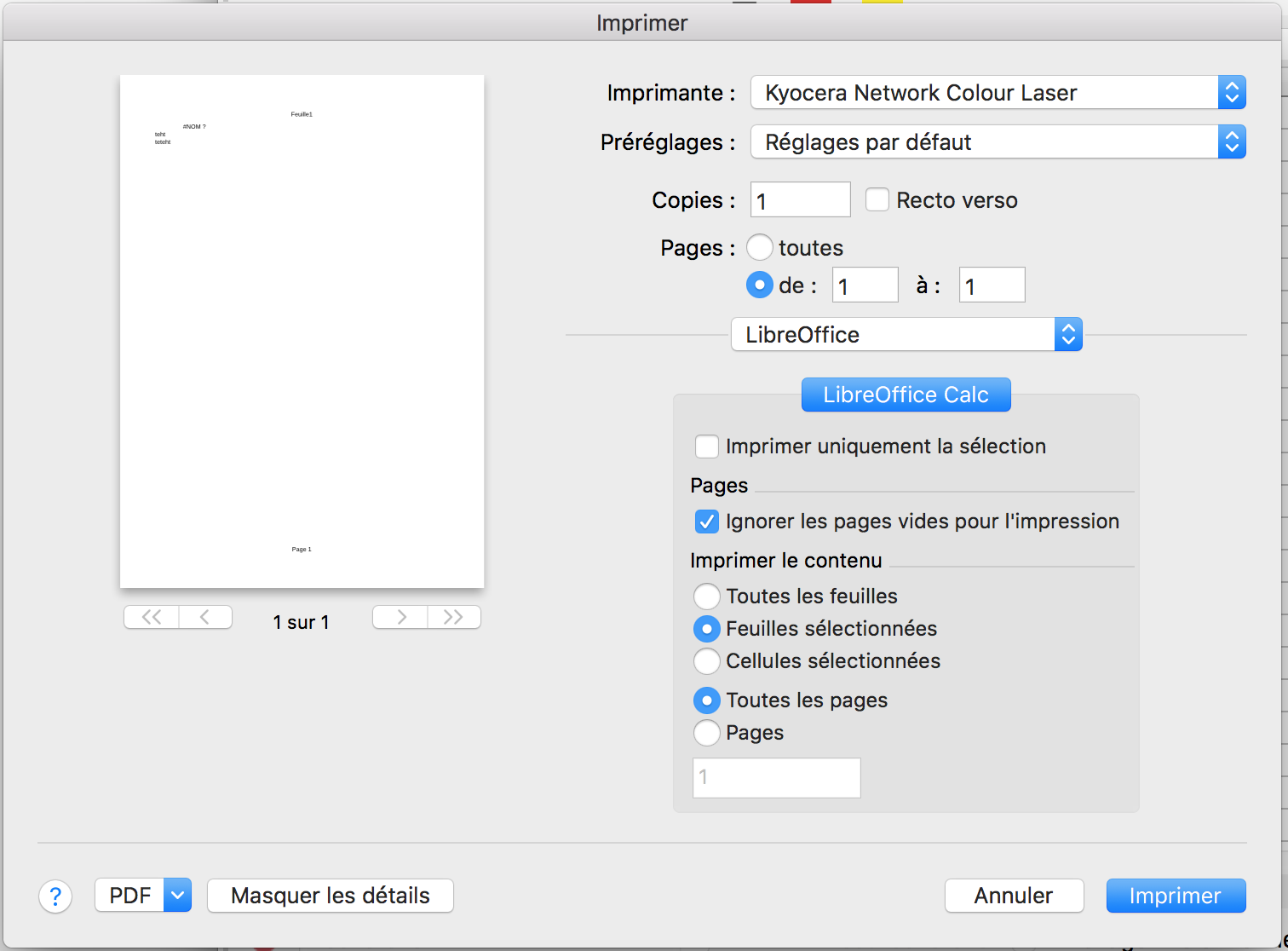 Print Dialog Calc OSX