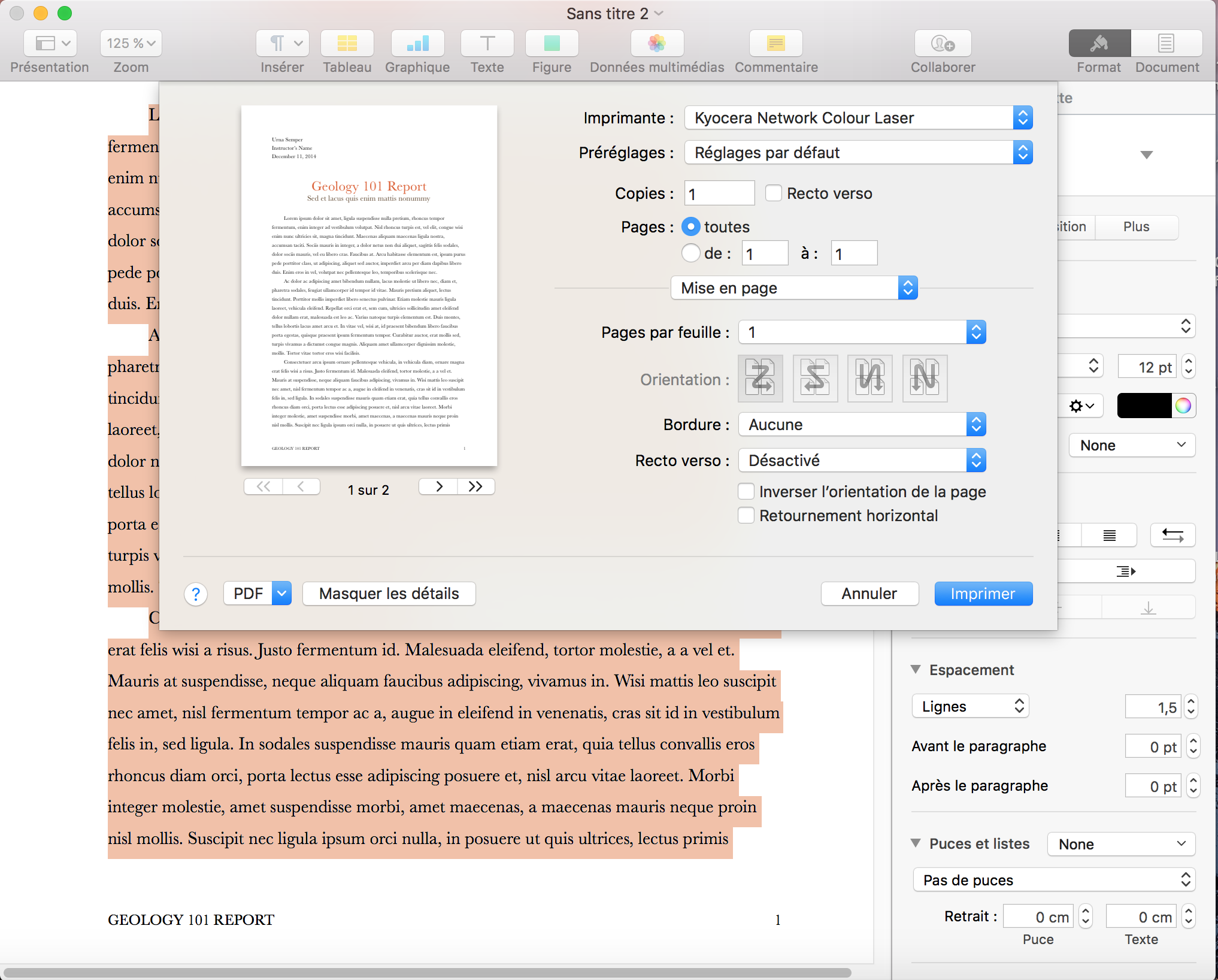 Print Dialog Pages.app OSX
