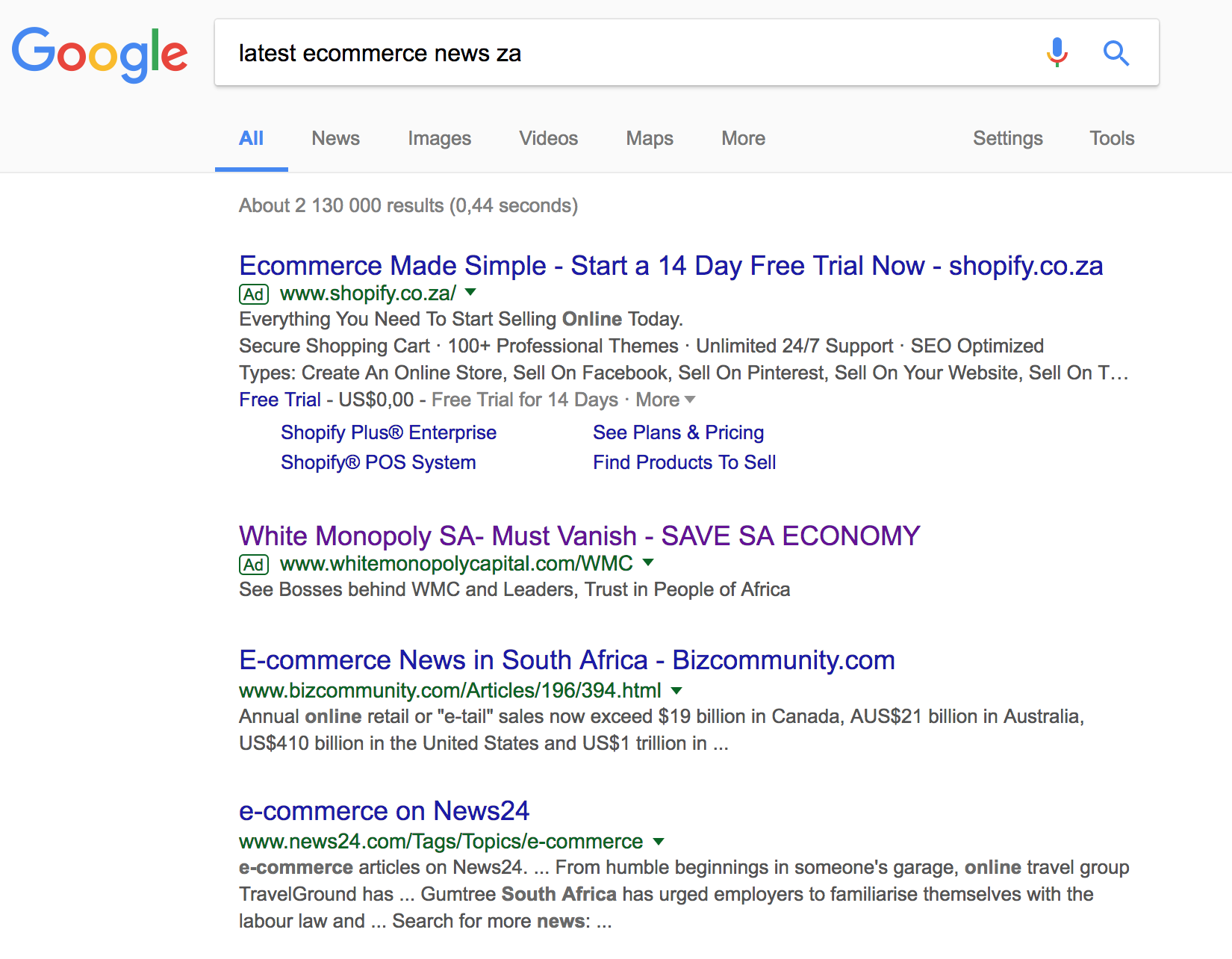 Search results for "latest ecommerce news za"