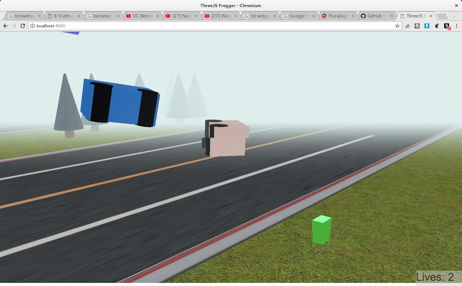 ThreeJsFrogger  Cars out of control