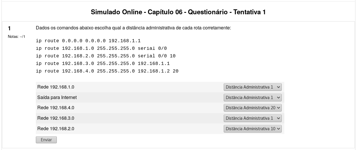 AD para rotas com iface