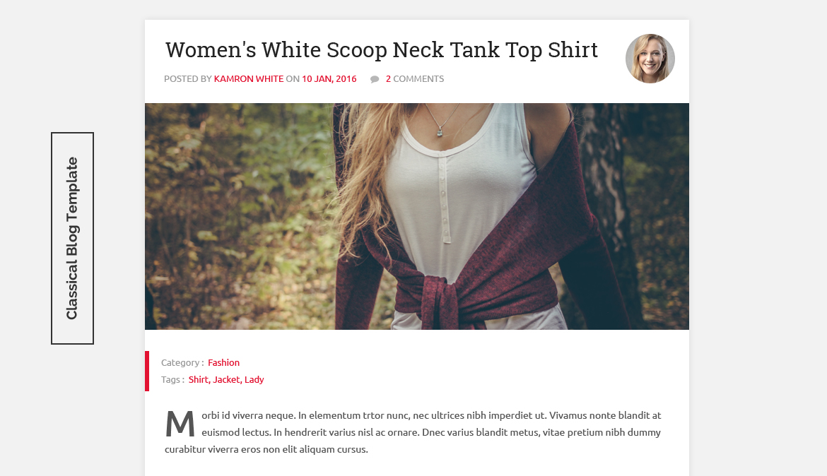 Classical Blog Template