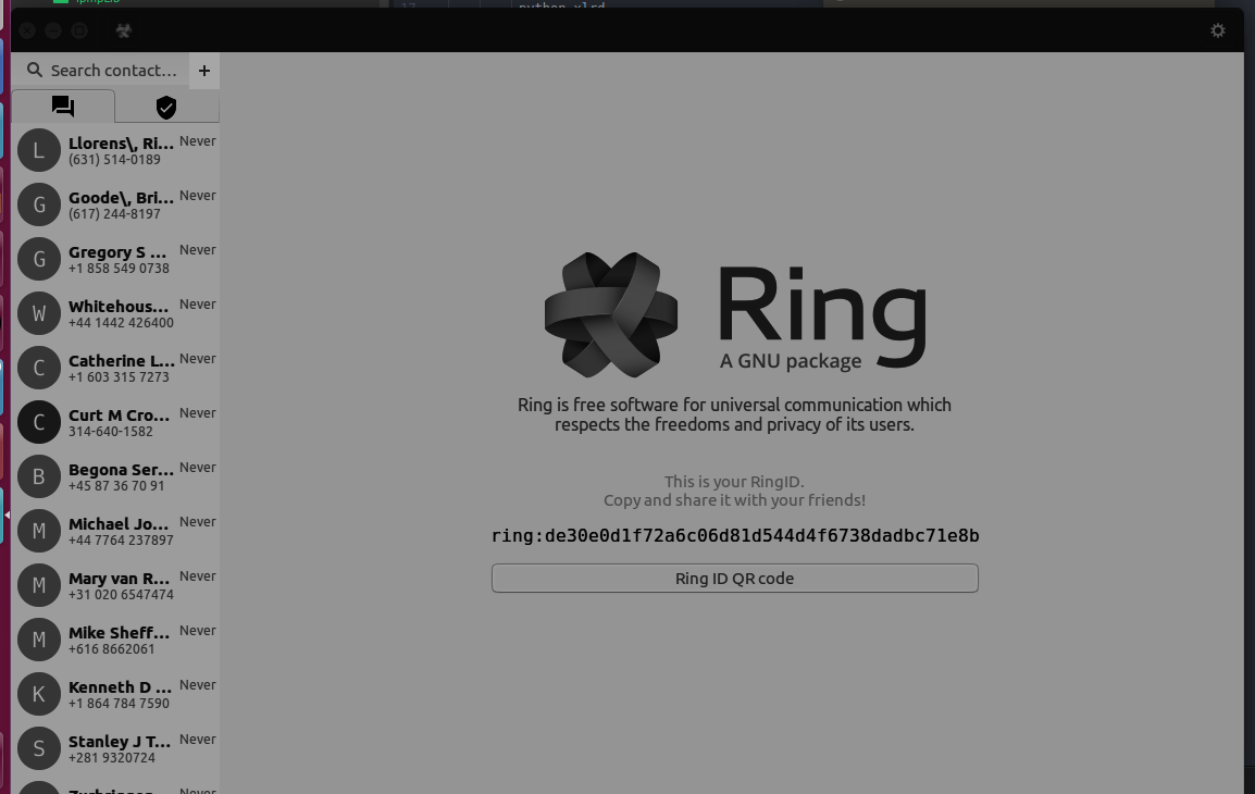 random contacts in Ring
