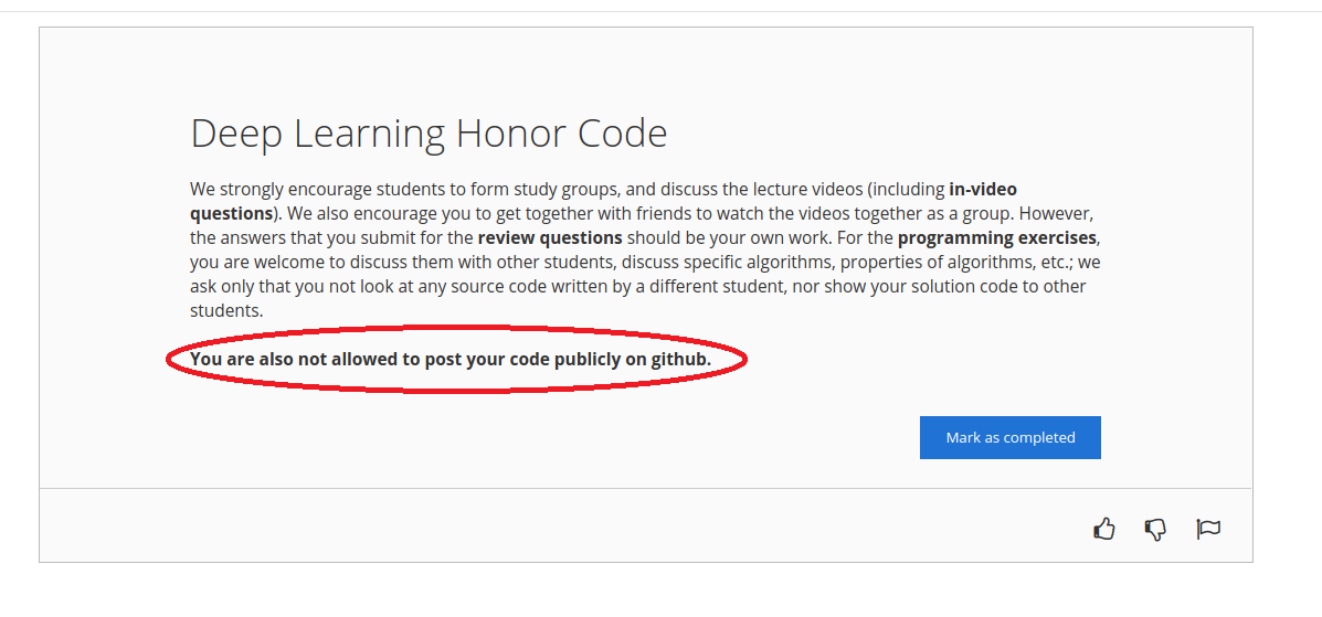 Coursera Honor code