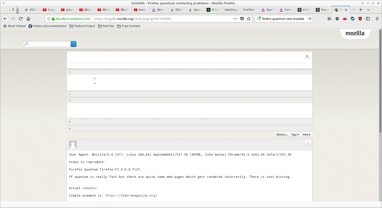 Firefox Quantum, text missing II