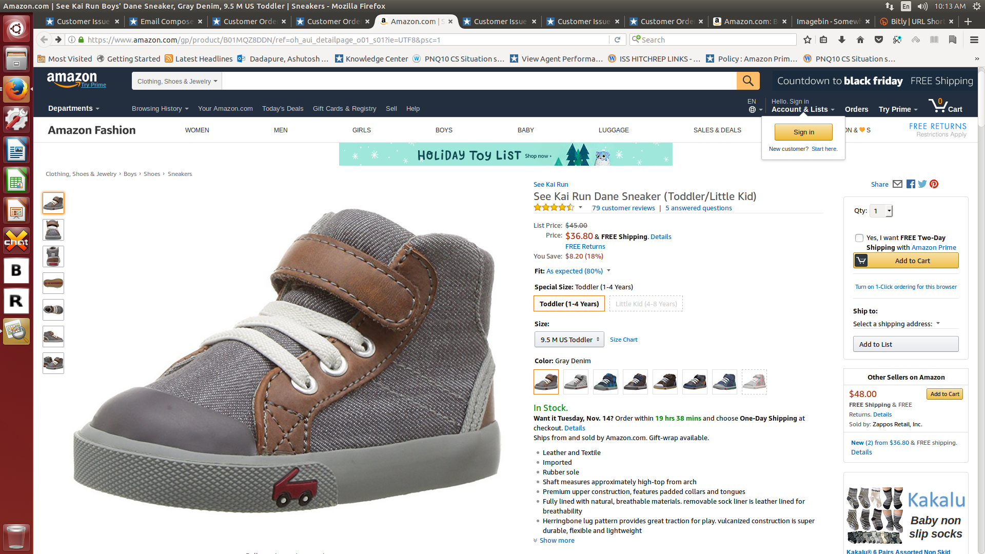 See Kai Run Dane Sneaker (Toddler/Little Kid)