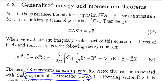 K.J. Vlanderen and A. Waser "Generalization of Classical Electrodynamics to Admit a Scalar Field and Longitudinal Waves"