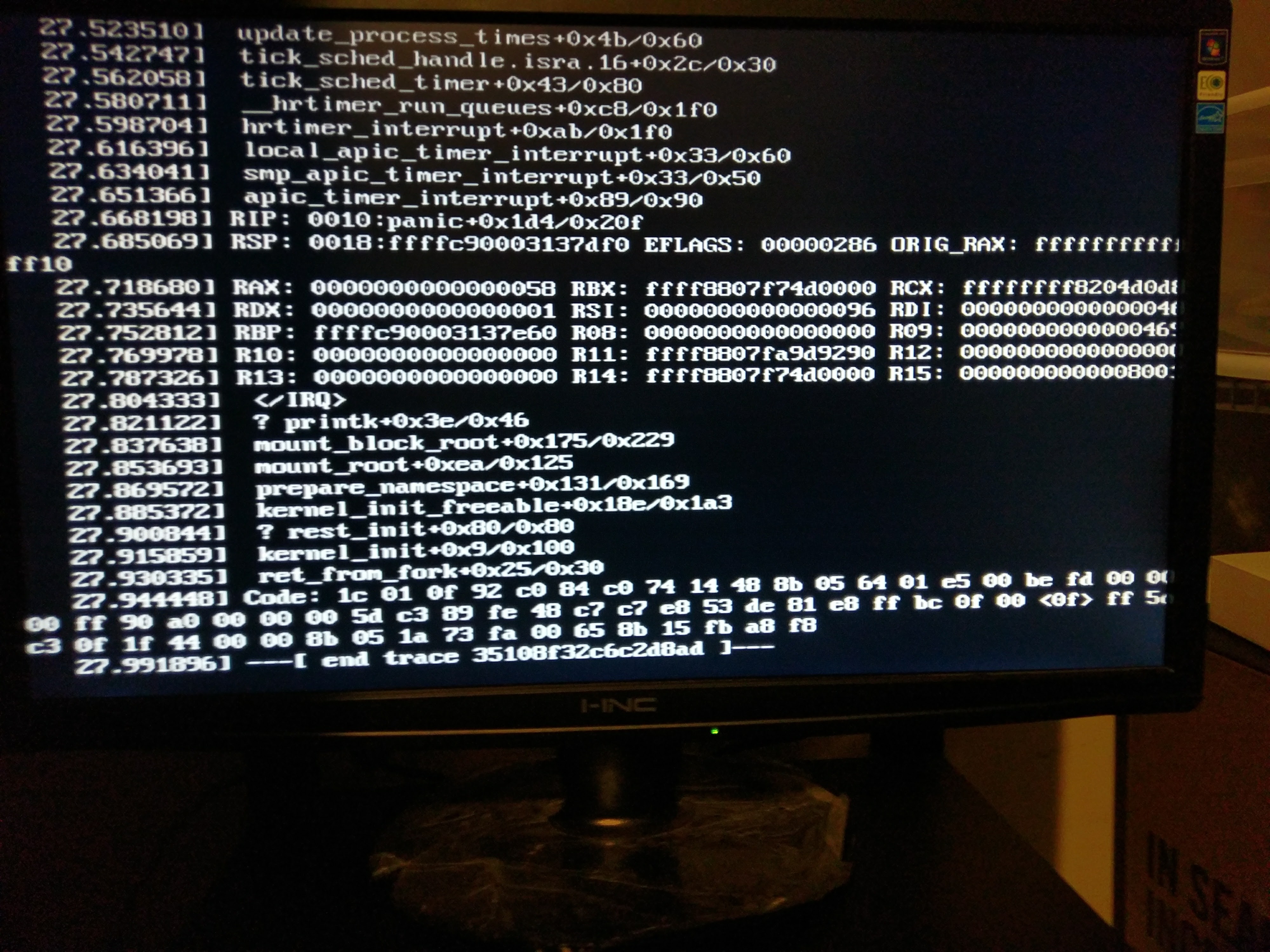 Gentoo Boot Kernel Panic