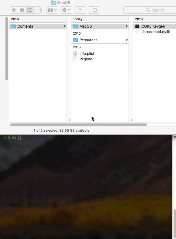 Drag to Terminal