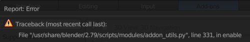Blender Error