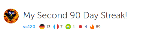 89 days duolingo
