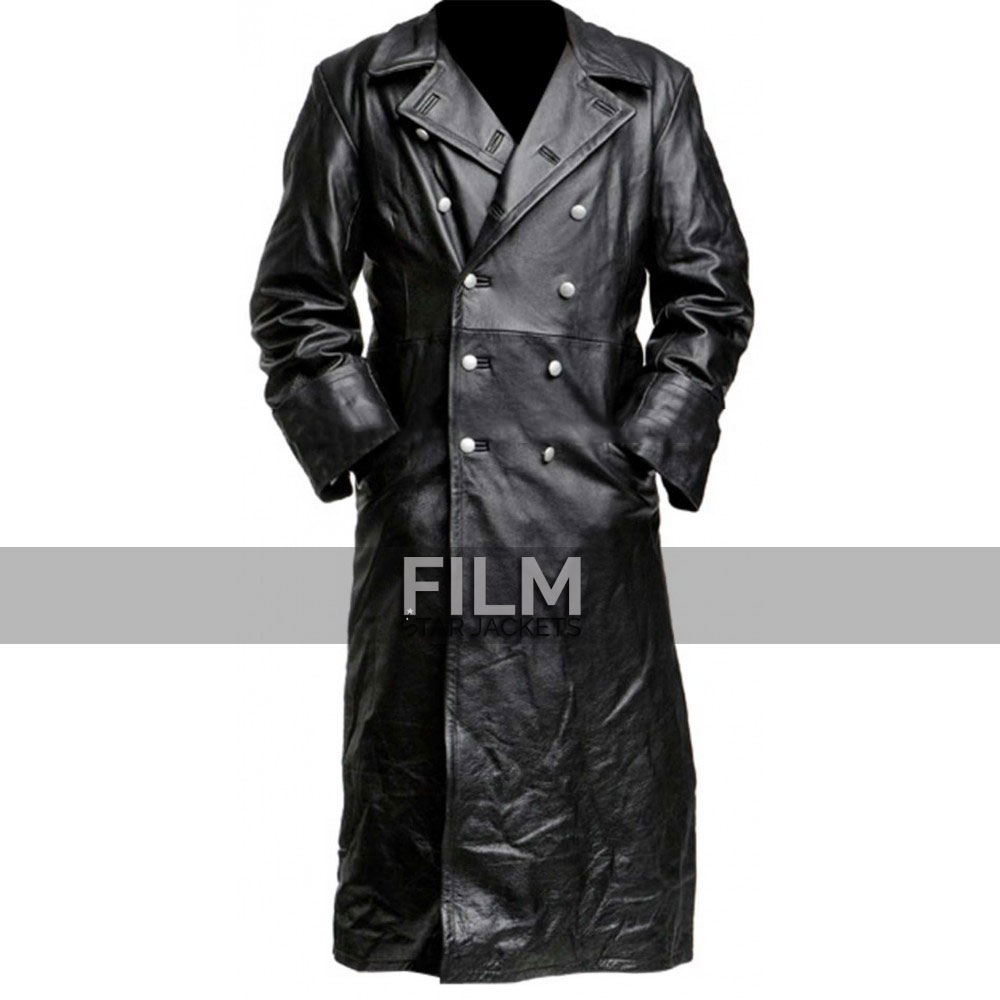 German Classic WWII Leather Trench Coat